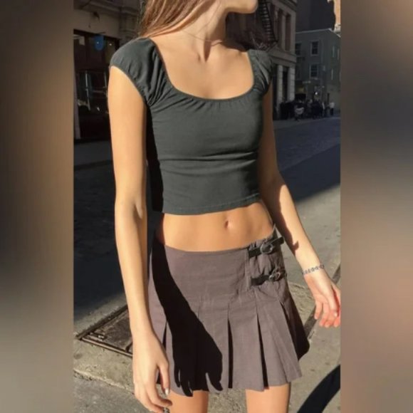 Brandy Melville Tops Brandy Melville Eden Crop Top Black Poshmark
